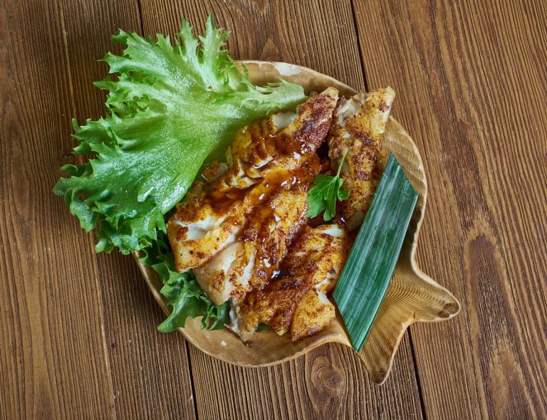 Pescado zarandeado, butterflied grilled fish on a platter